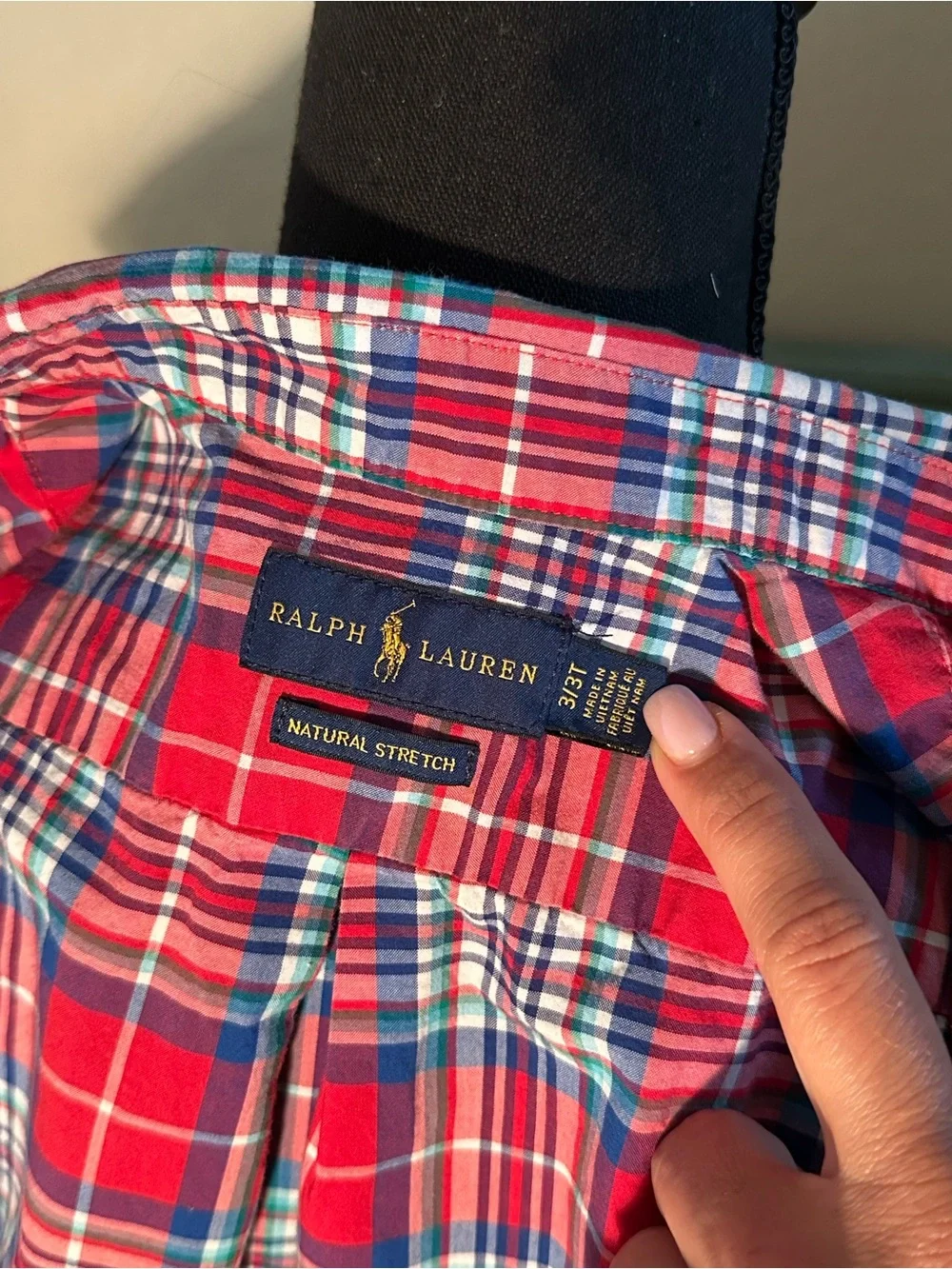 Ralph Lauren Red & Blue Plaid Button-Down Shirt